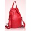 red Leather backpack for women