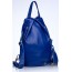 blue Leather backpack for women