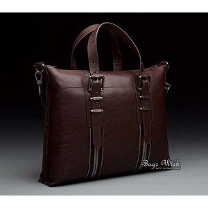 coffee leather bag briefcase