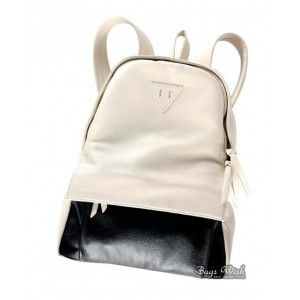 white Ladies leather backpack