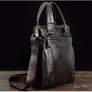 coffee faux leather messenger bag