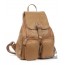 khaki Cowhide leather backpack women