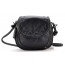 Cowhide shoulder bag for women black