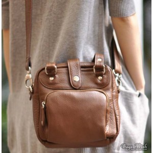 brown shoulder handbag