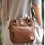 brown shoulder handbag