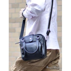 cowhide leather shoulder handbag