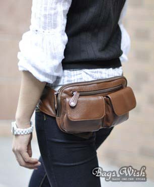leather waist bag women