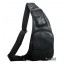 One shoulder strap backpack black