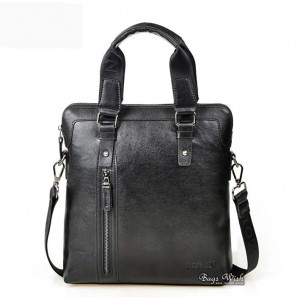 black Leather bag for men brown