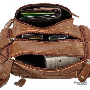 leather Trendy fanny pack
