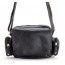 Black leather messenger bag
