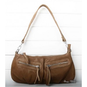 Leather shoulder bag, lambskin leather handbag