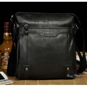 black crossbody messenger bag