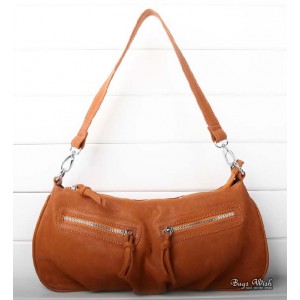 orange Leather shoulder bag