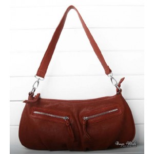 red Leather shoulder bag