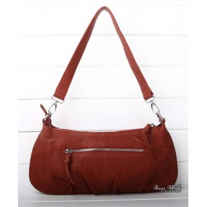 red lambskin leather handbag