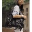 black leather tote bag