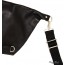 black vertical leather messenger bag