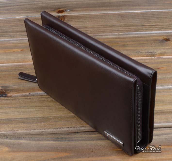 Brown leather bag, coffee iphone 4 clutch purse - BagsWish