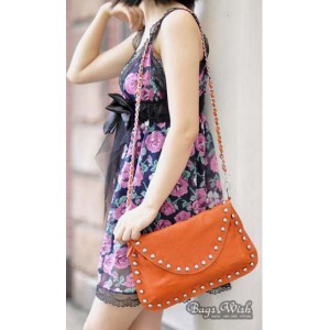 orange shoulder bag