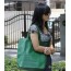 green Large leather tote
