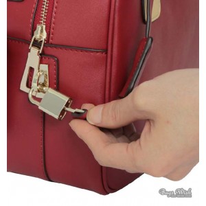 red Genuine leather handbag