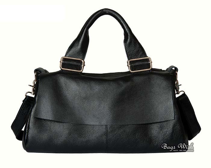 Leather organizer handbag, leather large handbag - BagsWish