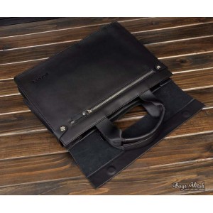 mens Cowhide briefcase black
