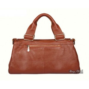 brown leather large handbag