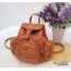 brown Leather womens backpack