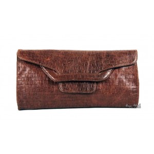 Ladies leather wallet, coffee leather bag for women
