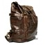 coffee soft leather backpack