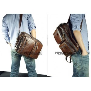 mens Leather briefcase messenger bag