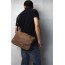 mens leather flap over briefcase