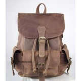 coffee womens leather backpack