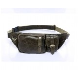 Waist belt bag, leather waist hip bag