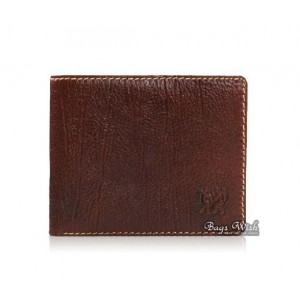 Leather billfold, leather card holder wallet