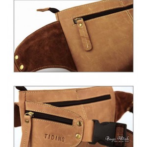 cowhide Waist bag for men