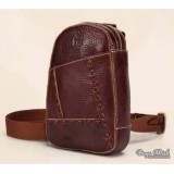 leather One strap back pack