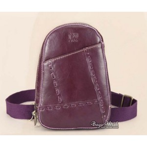 purple shoulder strap backpack