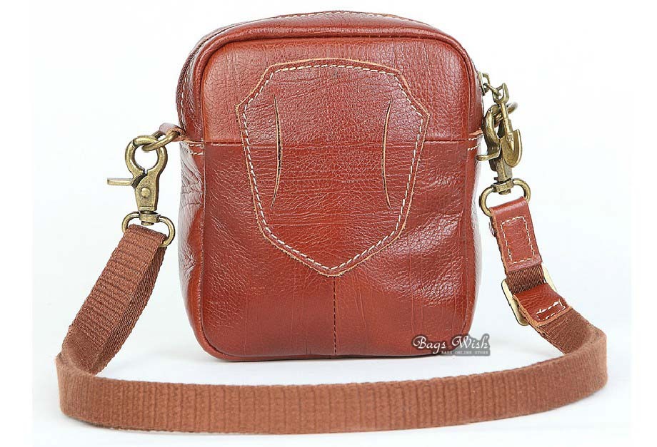 Ladies leather bag, brown ladies leather messenger bag - BagsWish