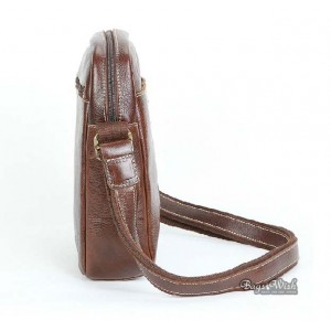 brown leather messenger bag