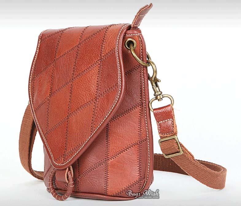 Leather messenger bag brown, leather messenger bag for women vintage - BagsWish
