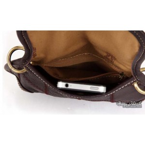 womens coffee leather purse