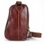 brown single strap backpack