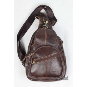 mens Cowhide side backpack