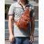 brown one strap backpack for men