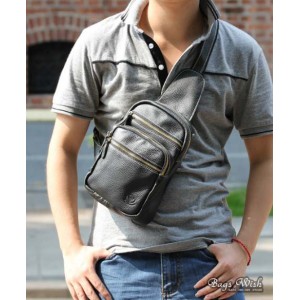 black Single strap backpack