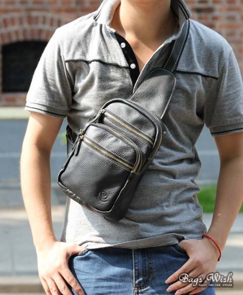 Single strap backpack, black one strap backpack for men - BagsWish