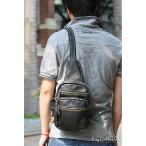 black one strap backpack for men